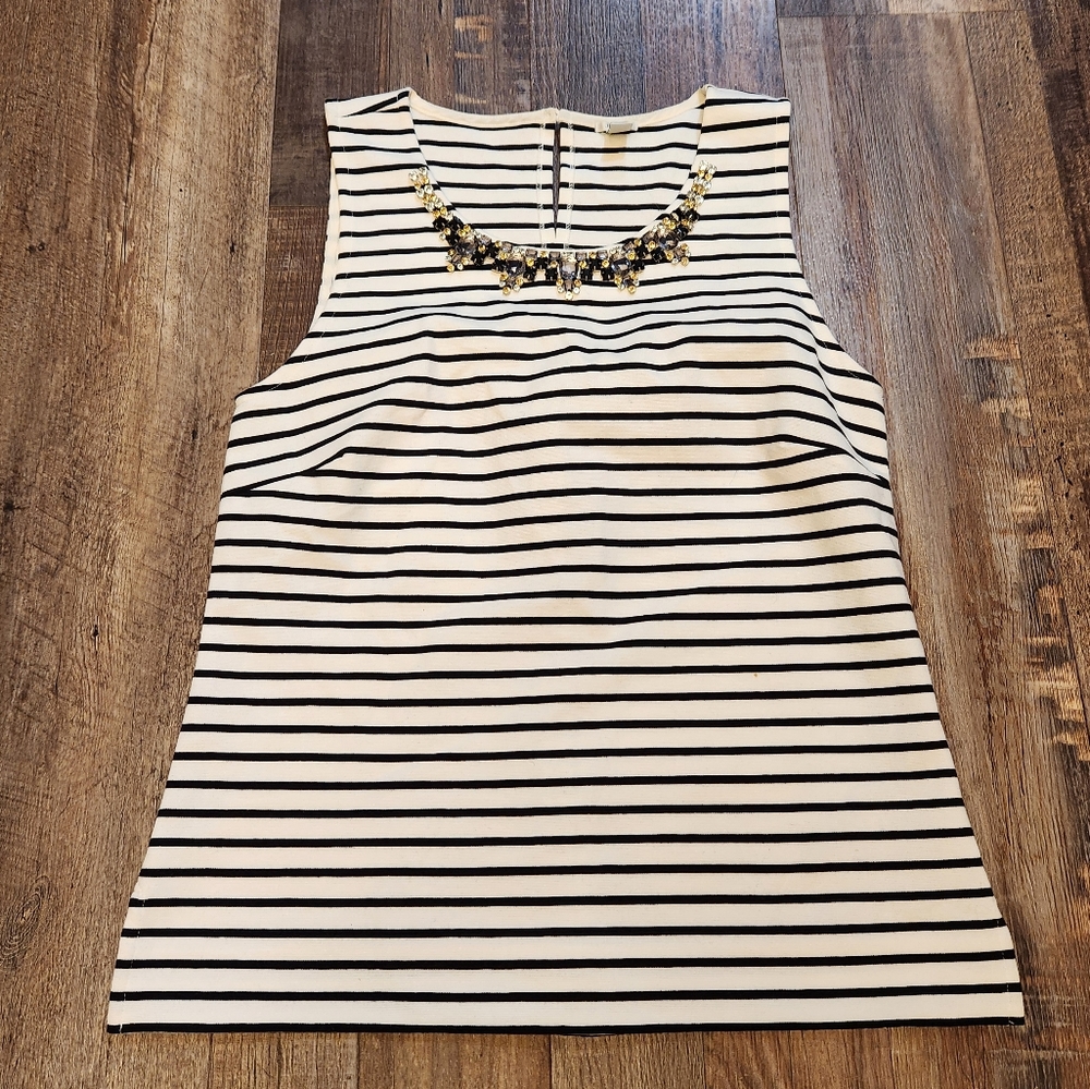 J. Crew Jeweled Neckline Tank